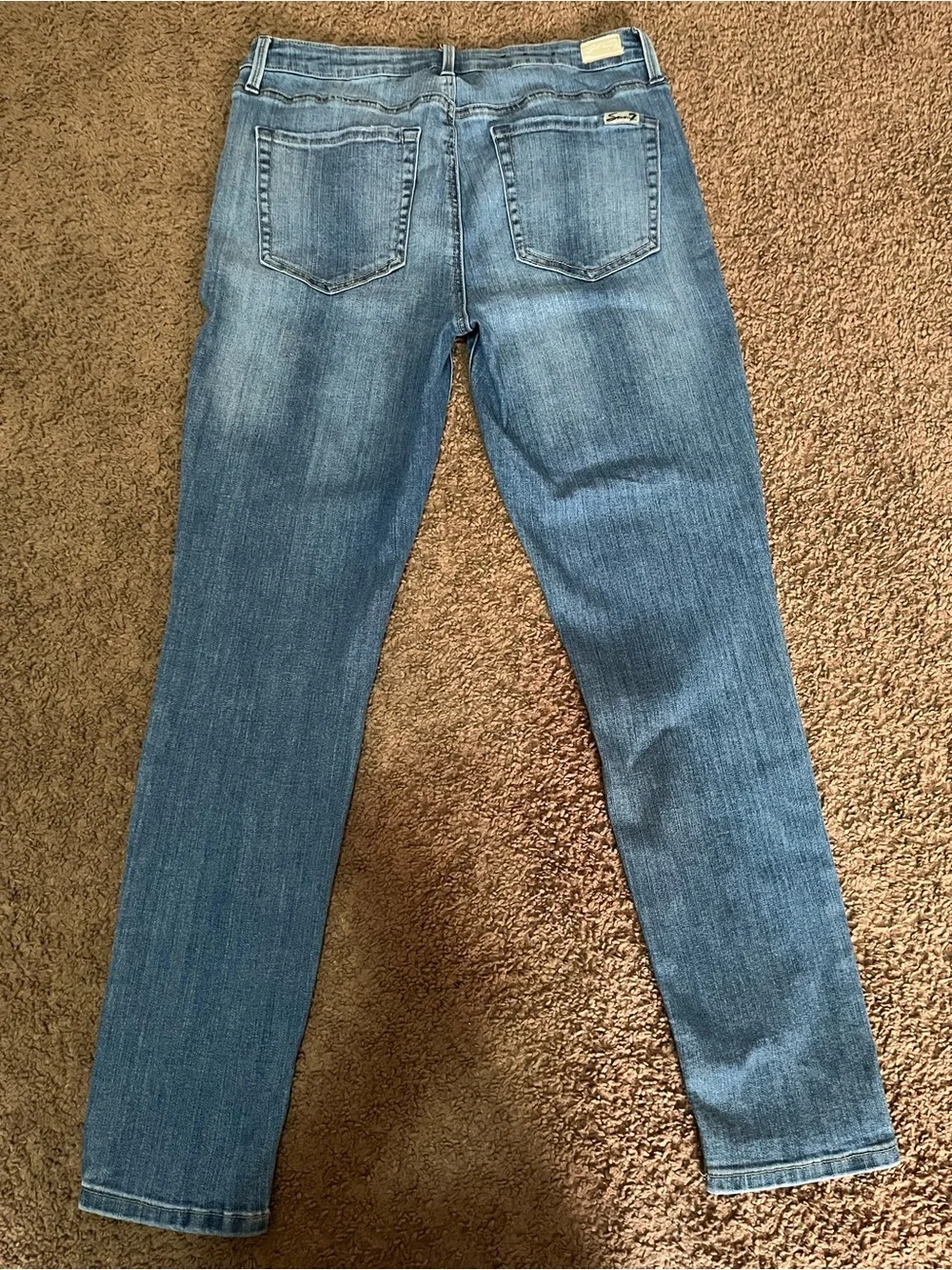 Seven7 Light Blue Studded Skinny Jeans